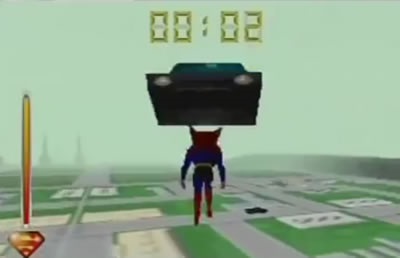 Blocky Car Catch Superman 64